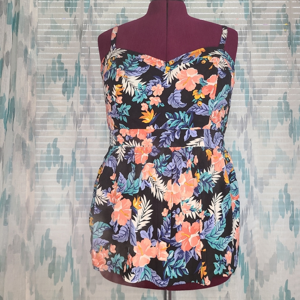 Torrid - Floral baby-doll tanktop